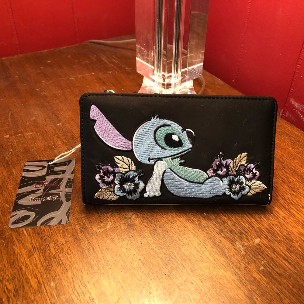 Stitch Loungefly Wallet with Flowers